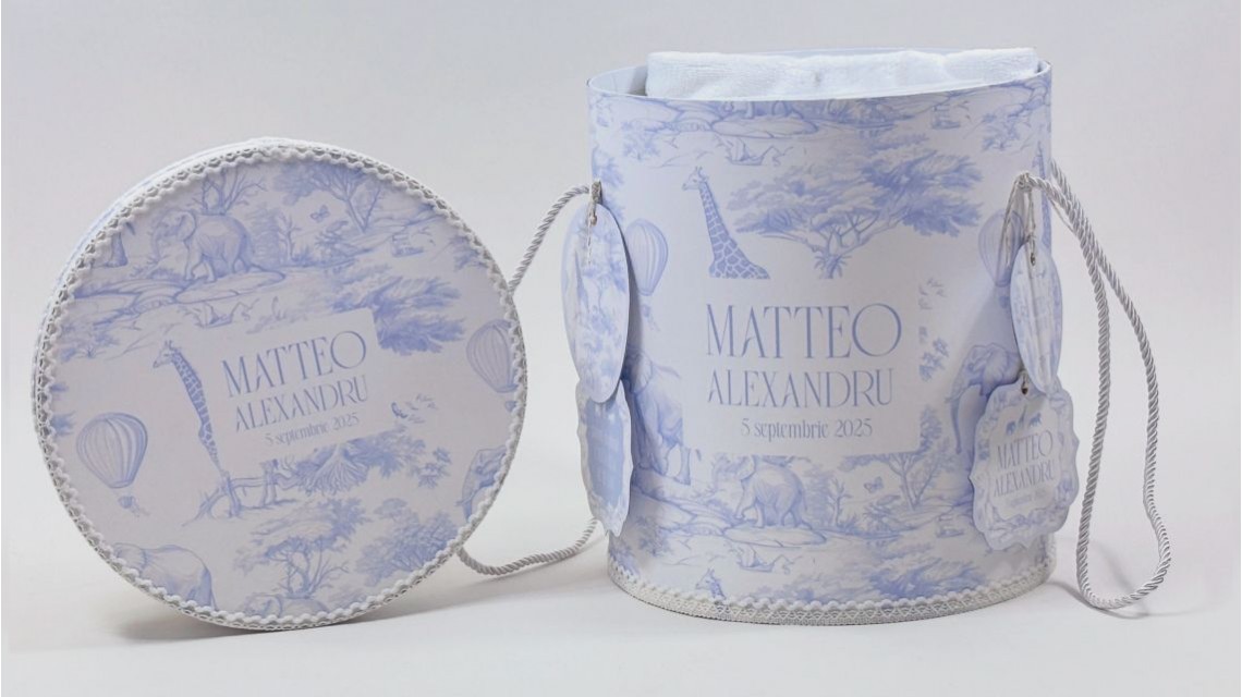 Trusou de botez Jungle Baby Toile de Jouy 20